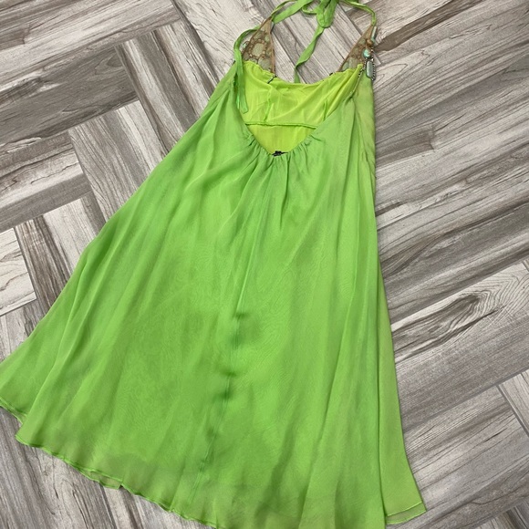 Cinema Bead Detail Halter Dress Women size 1 - Picture 4 of 5